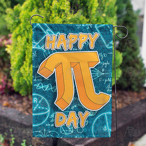 Happy Pi Day Double Sided Garden Flag