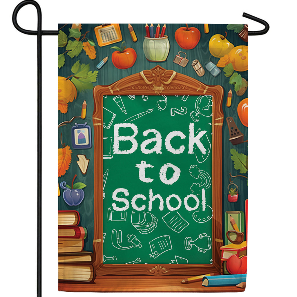 Back To School Essentials Double Sided Garden Flag