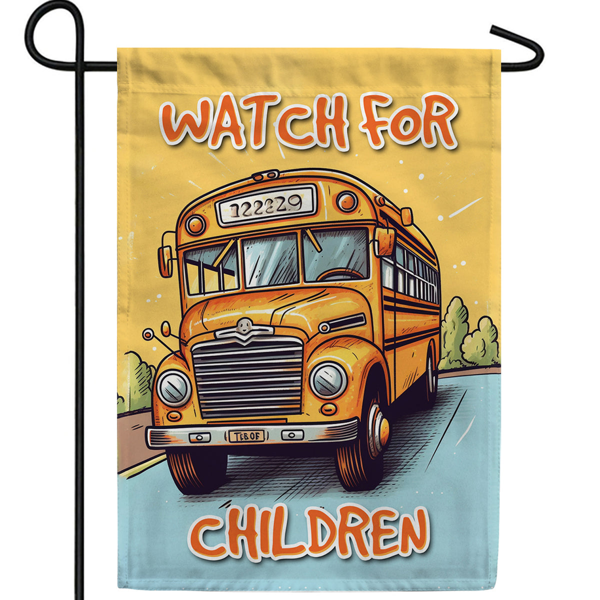The Yellow School Mobile Double Sided Garden Flag