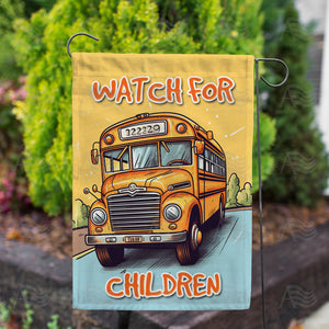 The Yellow School Mobile Double Sided Garden Flag