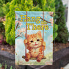 Hang In There Kitty Double Sided Garden Flag