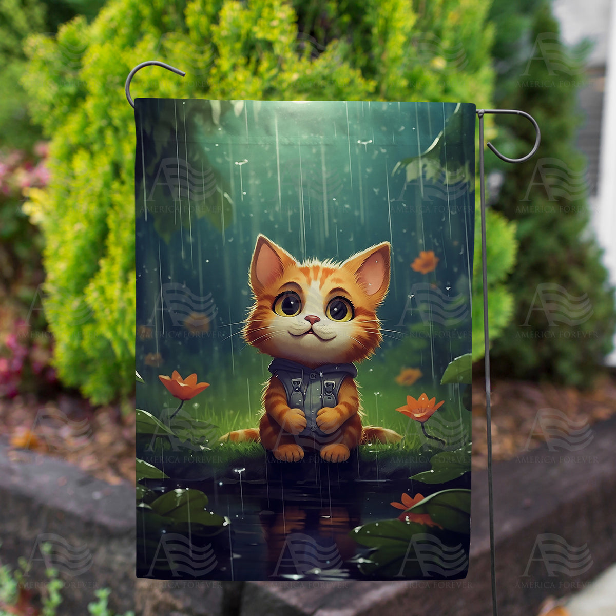 Waiting For A Rainbow Double Sided Garden Flag