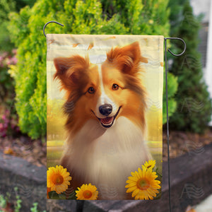 Sweet Collie Double Sided Garden Flag