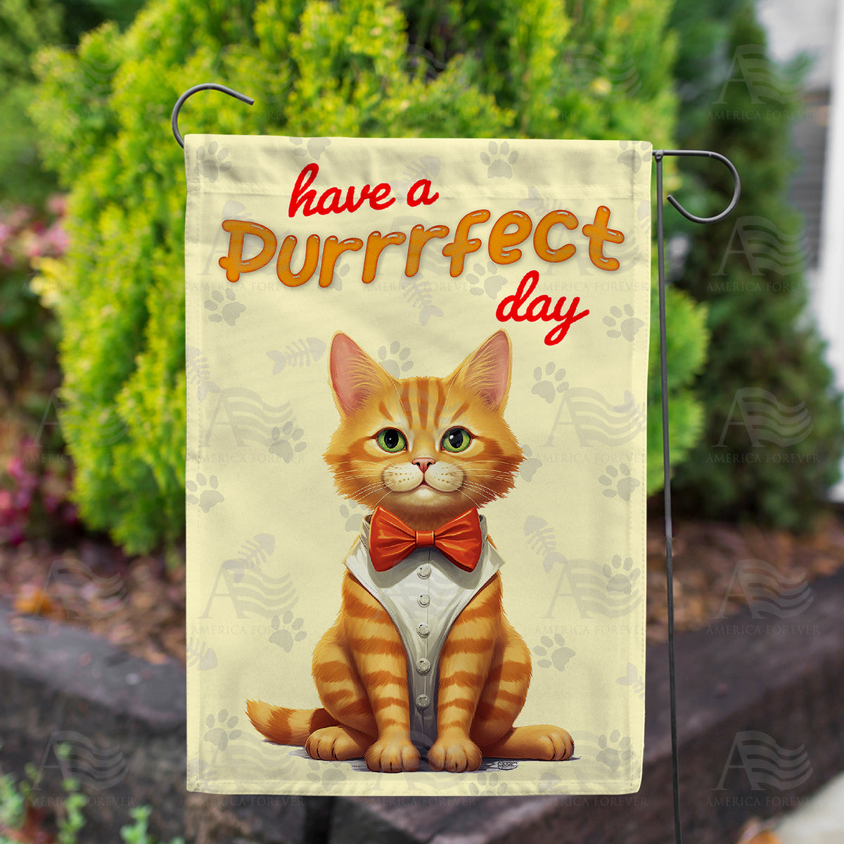 Purrrfect Day Double Sided Garden Flag