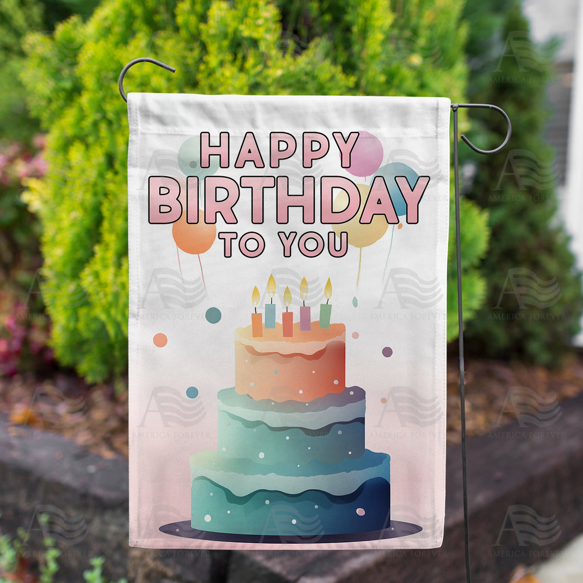 America Forever It's Your Birthday Double Sided Garden Flag