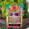Hippie Van Double Sided Garden Flag