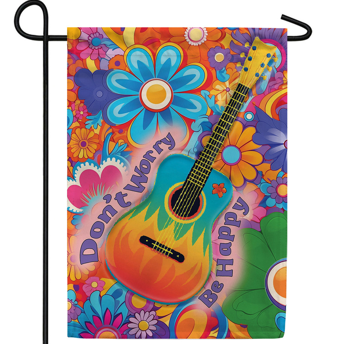 Happy Music Double Sided Garden Flag