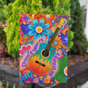 Happy Music Double Sided Garden Flag