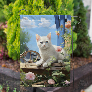 Blue Eyed Beauty Double Sided Garden Flag