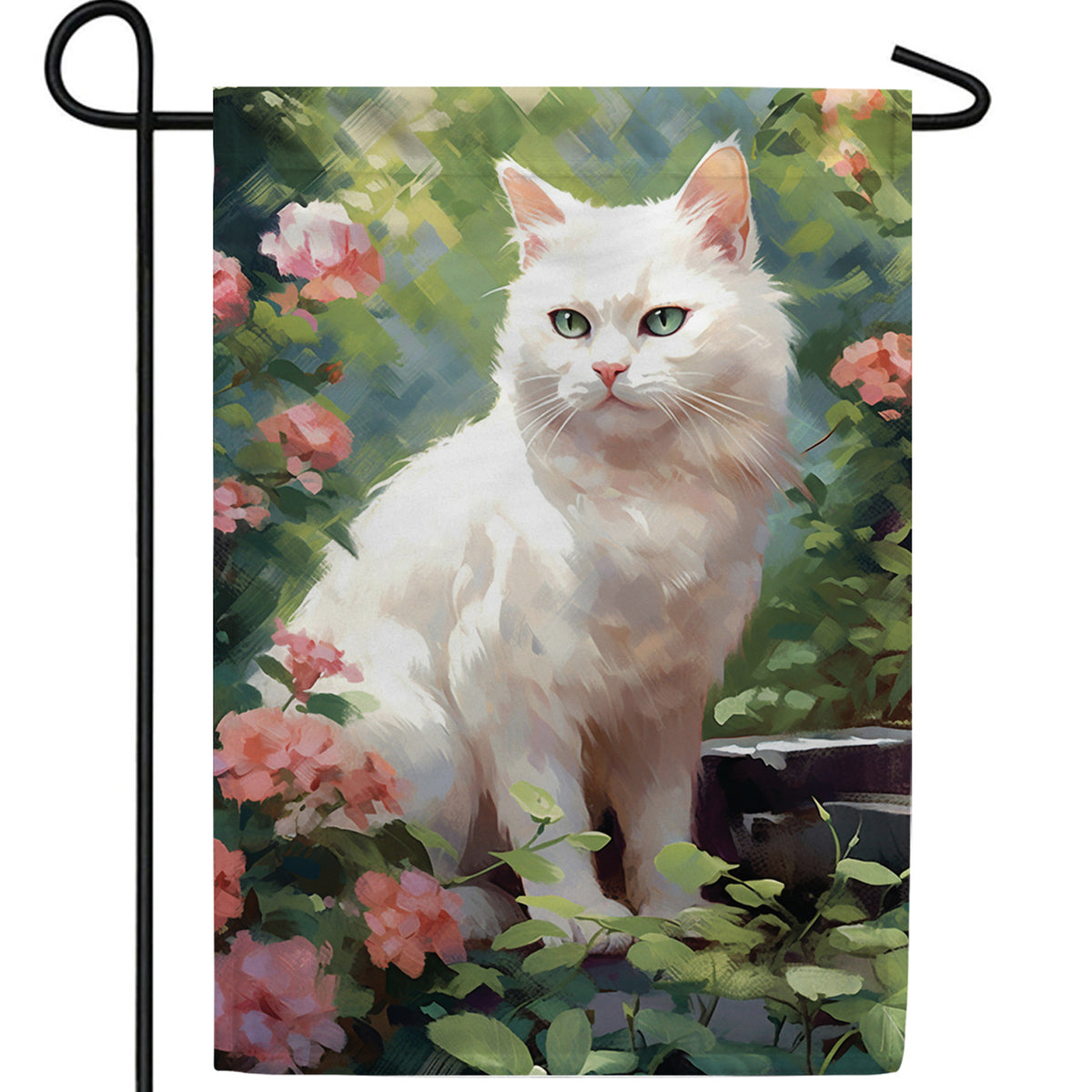 Miss Green Eyes Double Sided Garden Flag