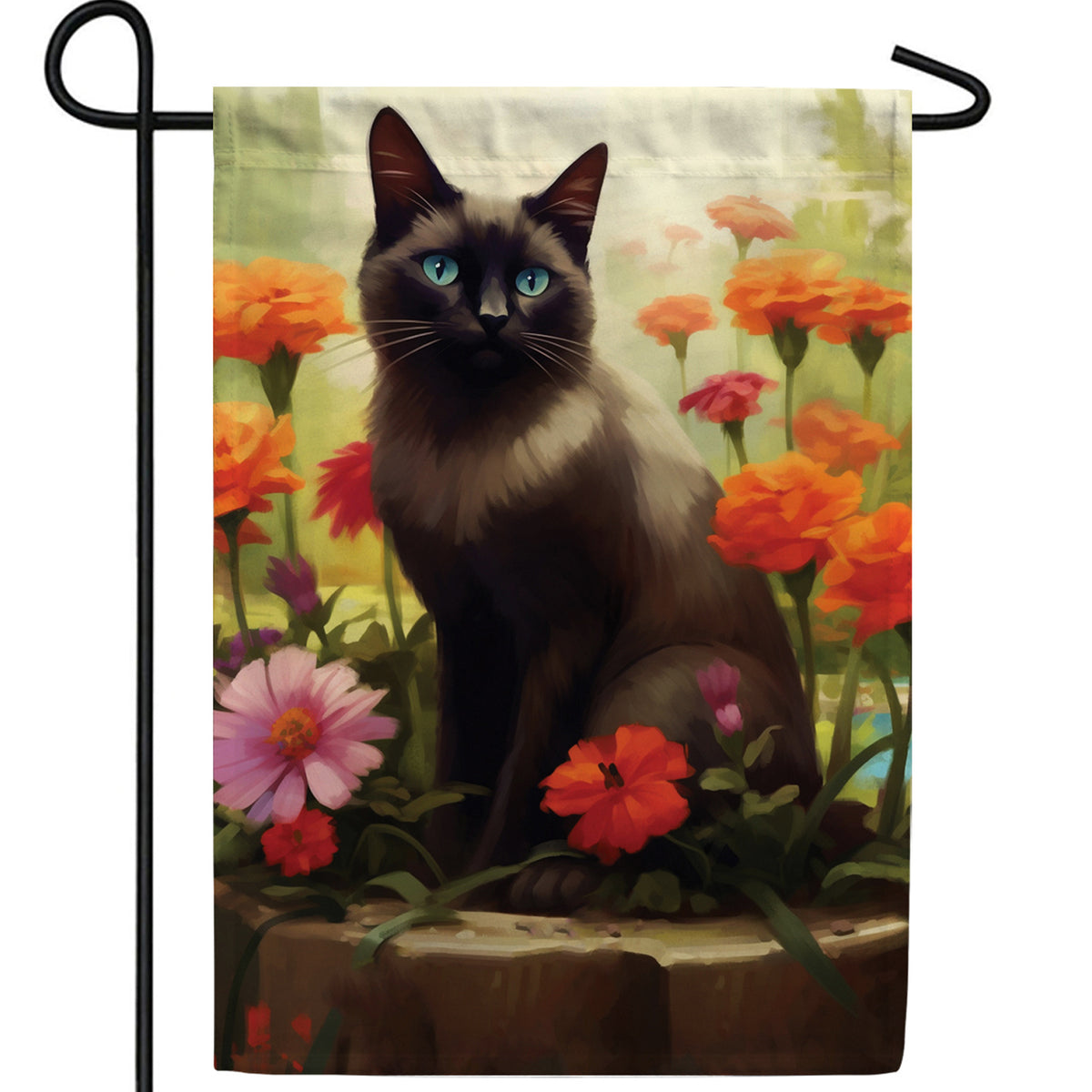 Captivating Blue Eyes Double Sided Garden Flag