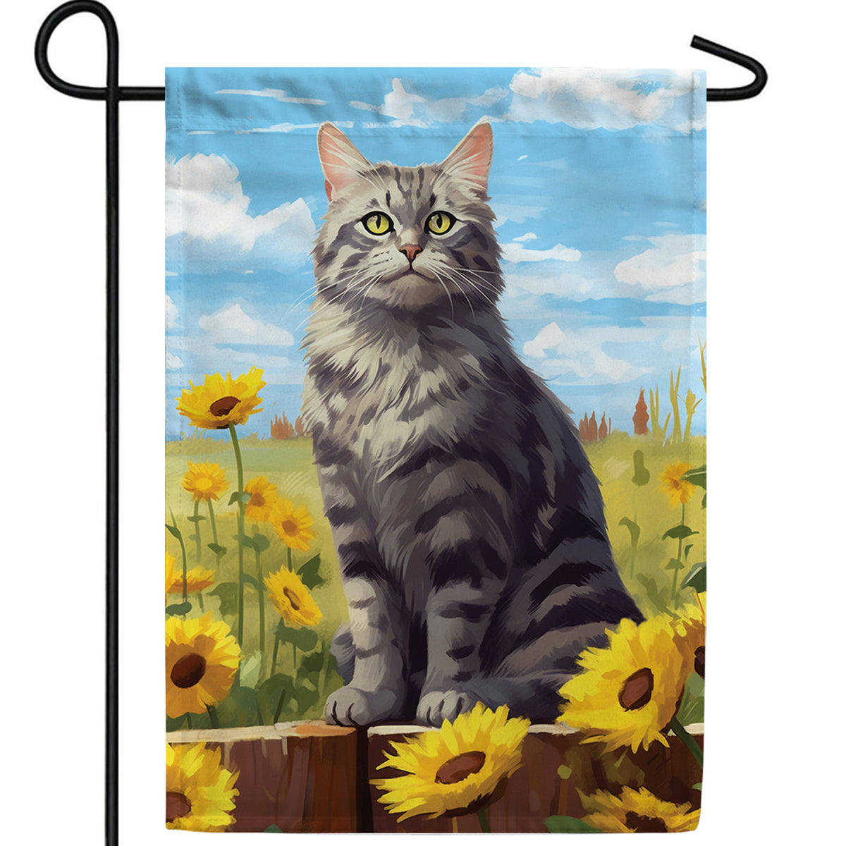 Country Cat Double Sided Garden Flag