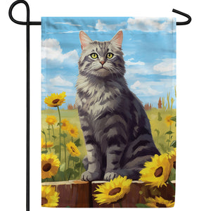 Country Cat Double Sided Garden Flag