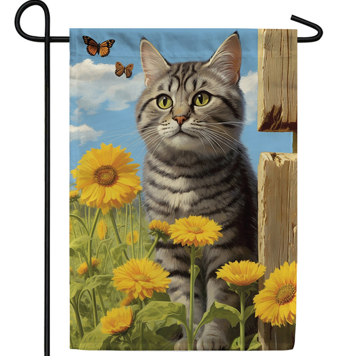 Butterfly Stalker Double Sided Garden Flag