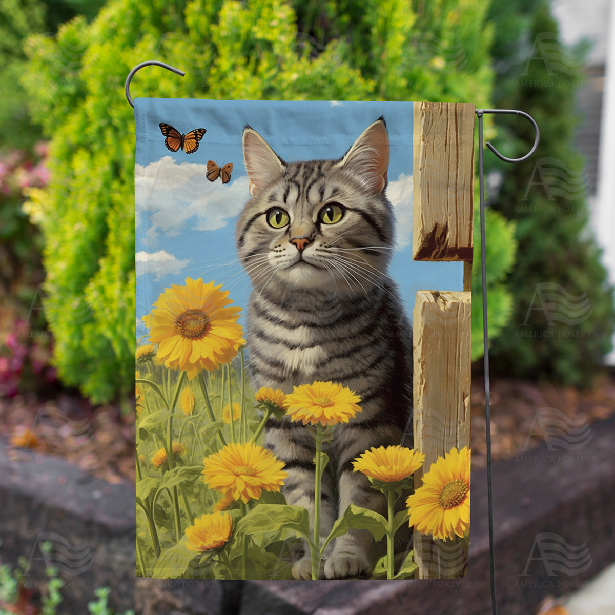 Butterfly Stalker Double Sided Garden Flag