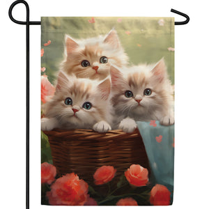Basketful Of Cuteness Double Sided Garden Flag