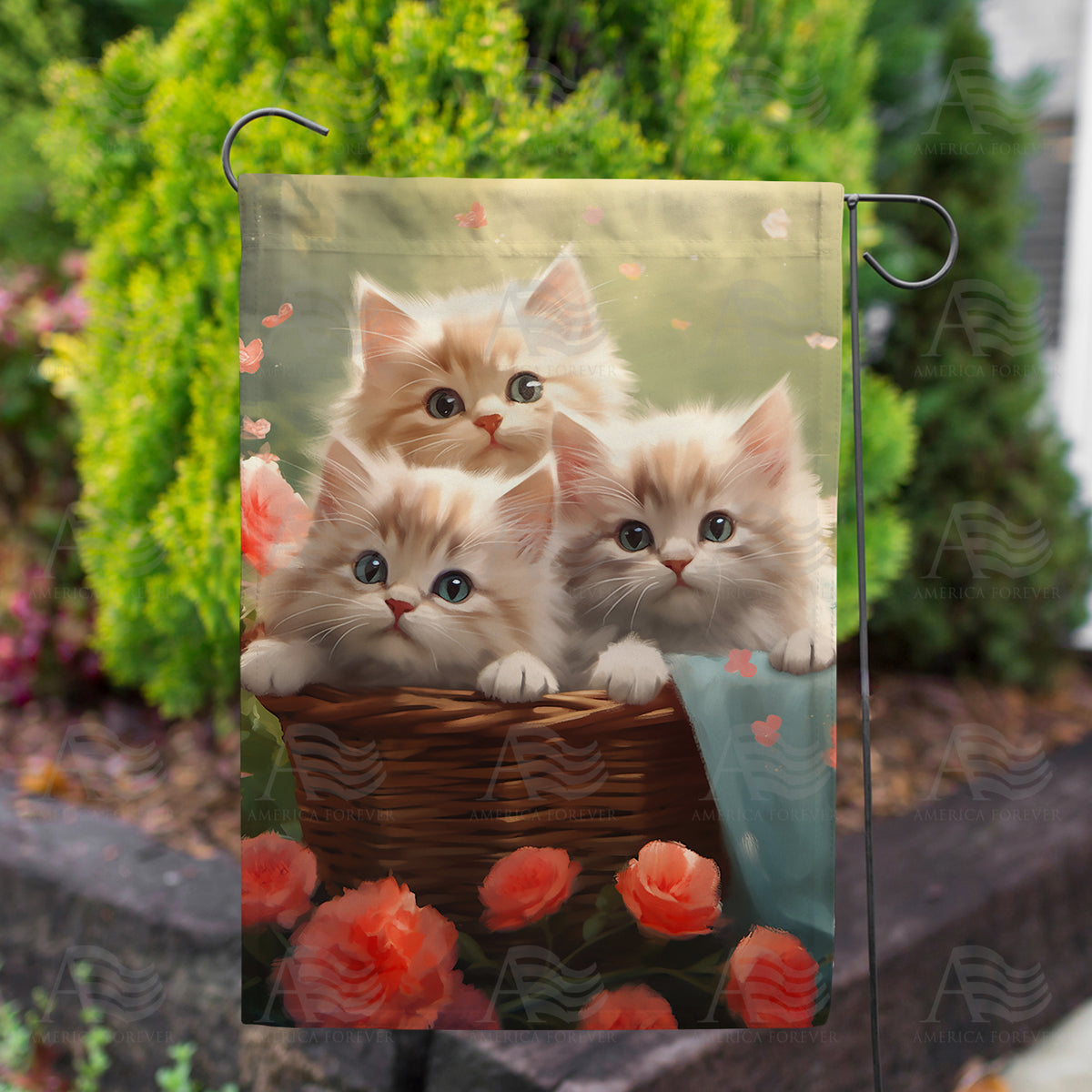 Basketful Of Cuteness Double Sided Garden Flag