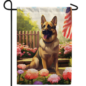 German Shepherd Double Sided Garden Flag