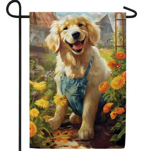 Farmer Retriever Double Sided Garden Flag