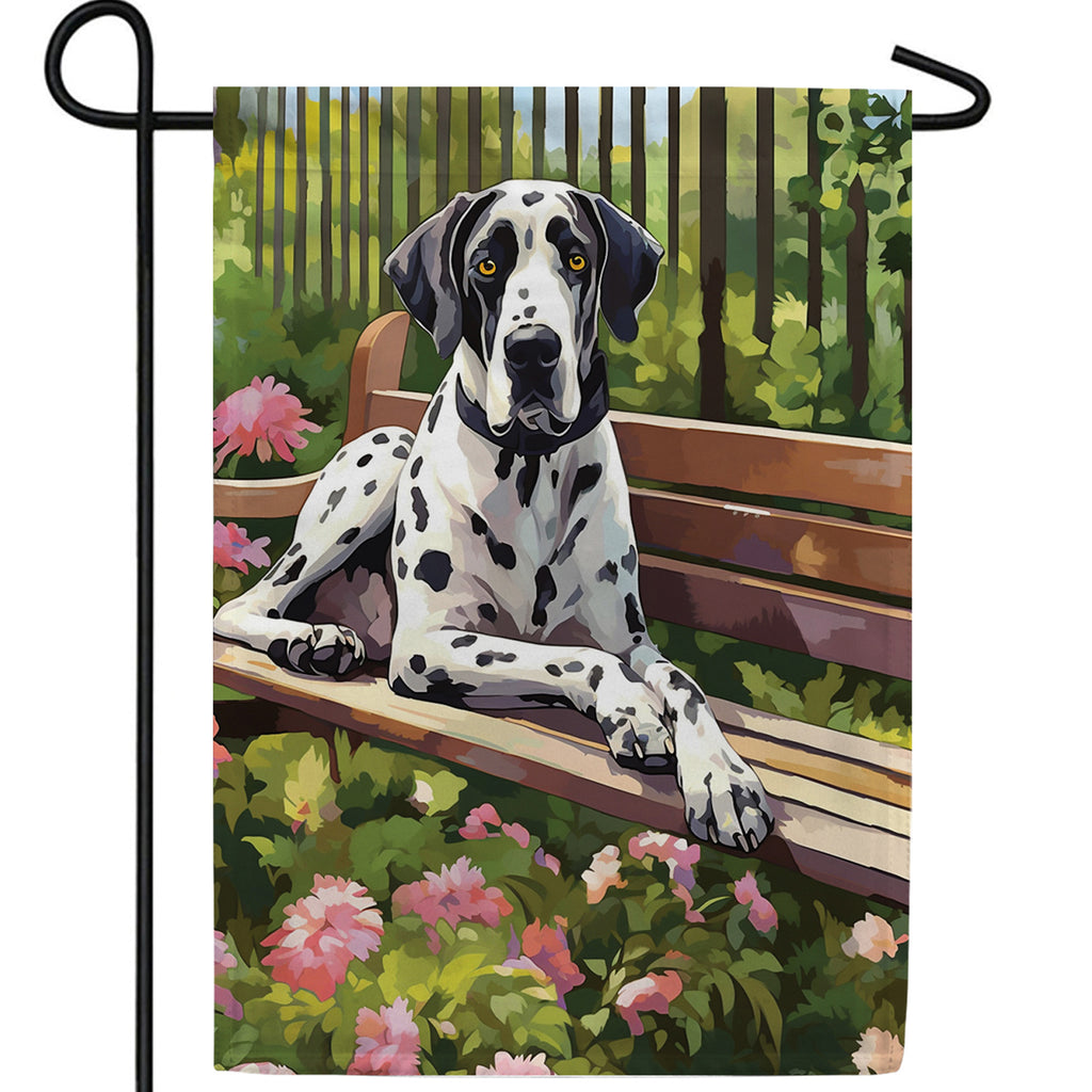 Sit. Stay. Good Boy! Double Sided Garden Flag
