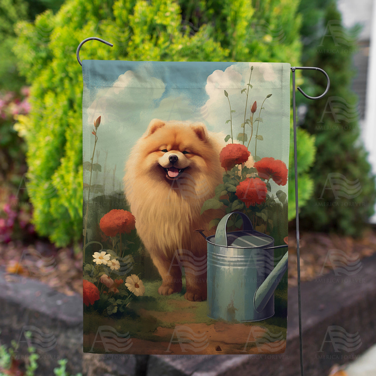 Chow Chow Double Sided Garden Flag