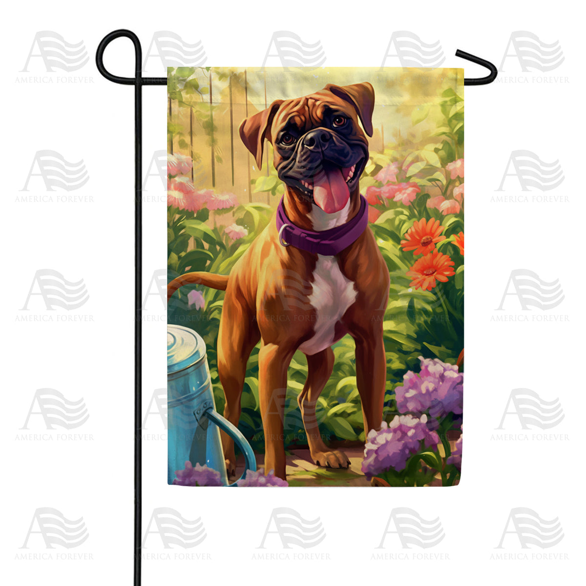America Forever Boxer Double Sided Garden Flag
