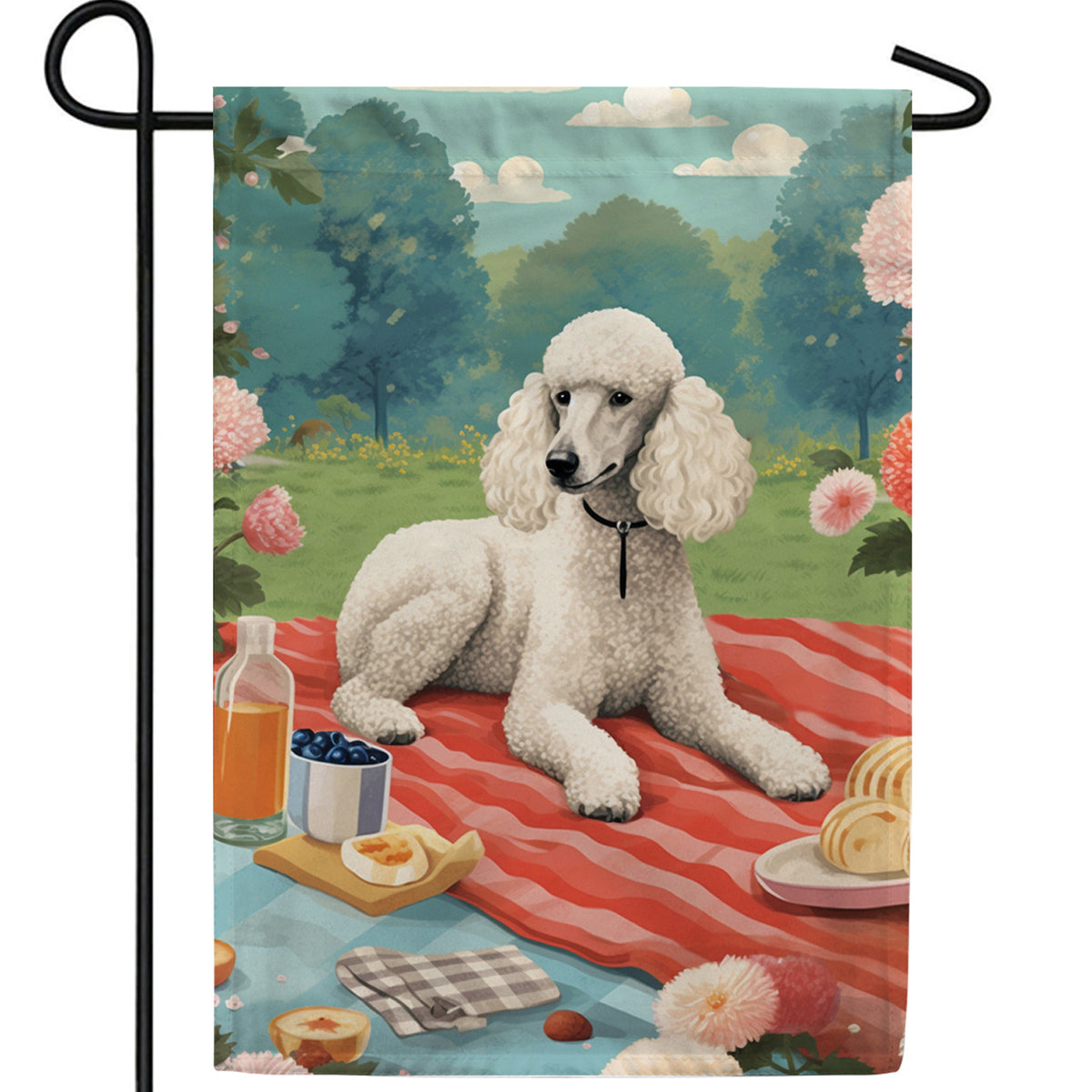 Standard Poodle Double Sided Garden Flag