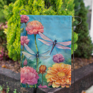 Blue Dragonflies Double Sided Garden Flag
