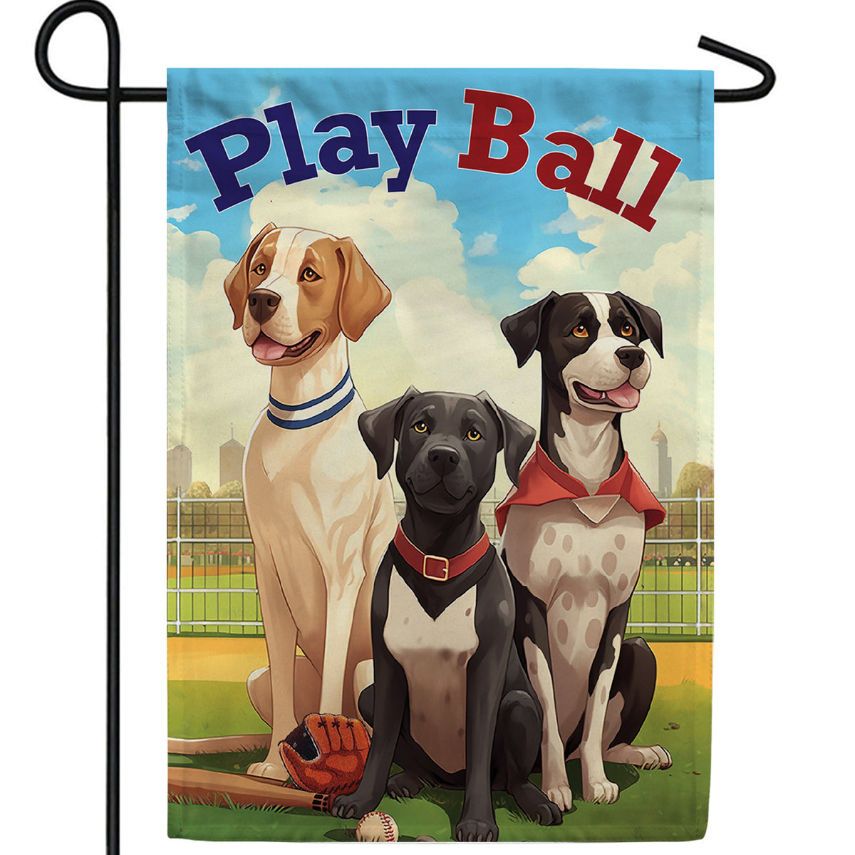 Ready To Play Fetch Double Sided Garden Flag