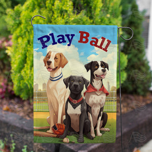 Ready To Play Fetch Double Sided Garden Flag