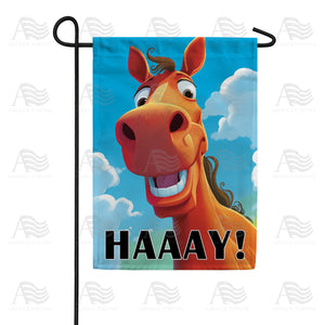 Straight From The Horse's Mouth Double Sided Garden Flag