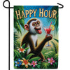 Happy Hour Monkey Double Sided Garden Flag