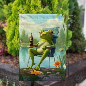Toadaly Relaxed Double Sided Garden Flag