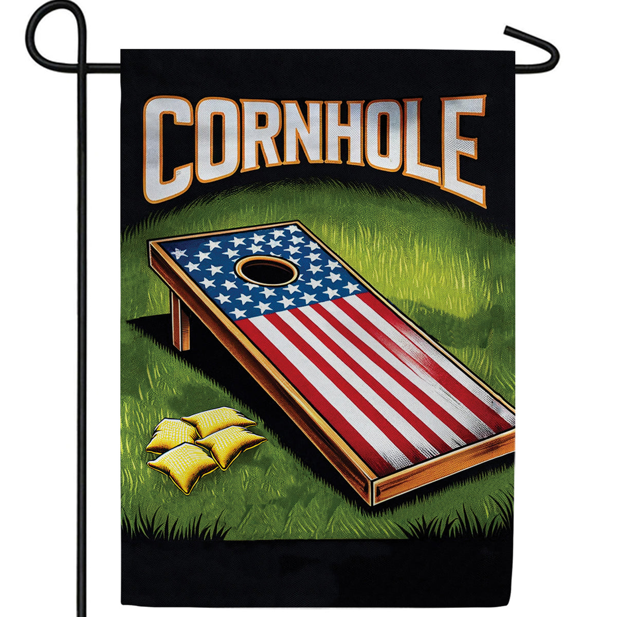 American Flag Cornhole Game Double Sided Garden Flag