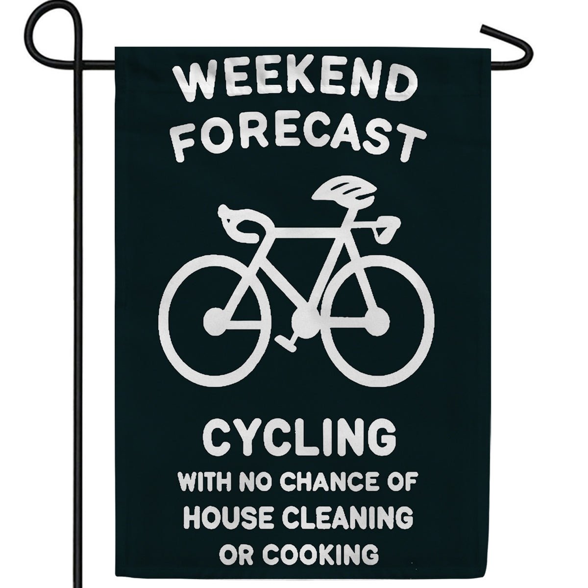 Weekend Cycling Forecast Double Sided Garden Flag