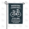 Weekend Cycling Forecast Double Sided Garden Flag