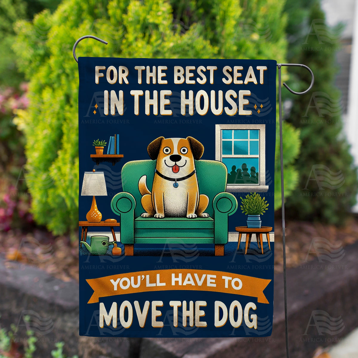 Best Seat Dog Humor Double Sided Garden Flag