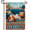 Napping Beagle Double Sided Garden Flag