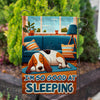 Napping Beagle Double Sided Garden Flag