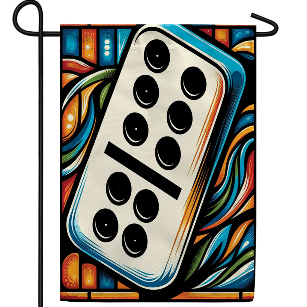 Colorful Domino Double Sided Garden Flag