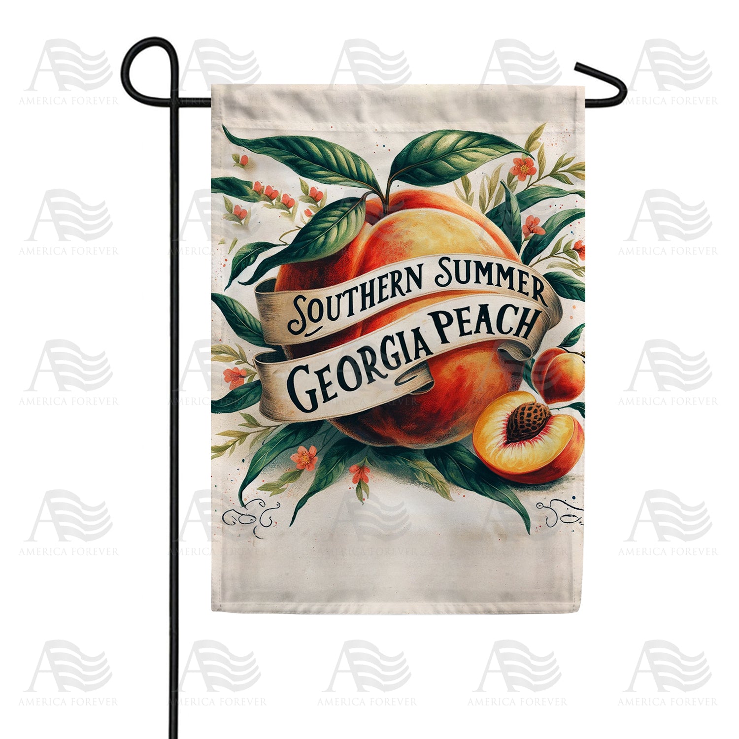 Peachy Keen Double Sided Garden Flag