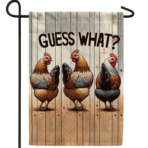 Chicken Butt Fun Double Sided Garden Flag