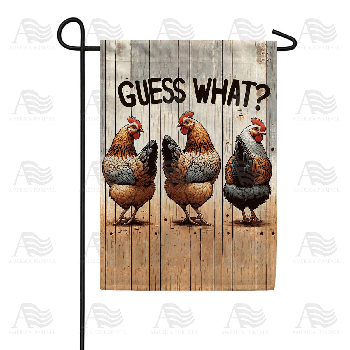 Chicken Butt Fun Double Sided Garden Flag