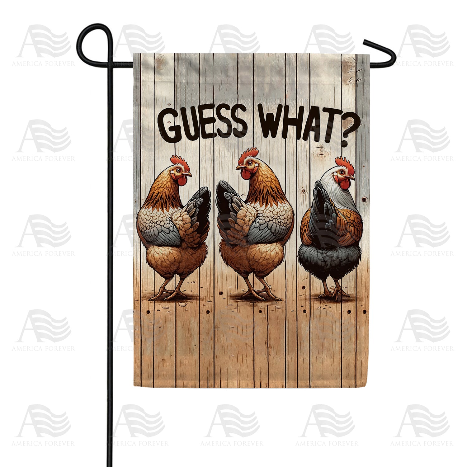 Chicken Butt Fun Double Sided Garden Flag