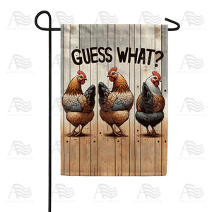 Chicken Butt Fun Double Sided Garden Flag