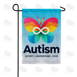 Autism Butterfly Double Sided Garden Flag