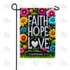 Faith Hope Love Double Sided Garden Flag