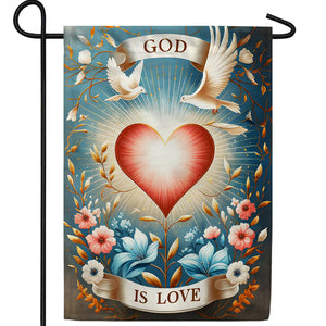 God Is Love Double Sided Garden Flag