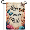 America Forever Love Never Fails Double Sided Garden Flag