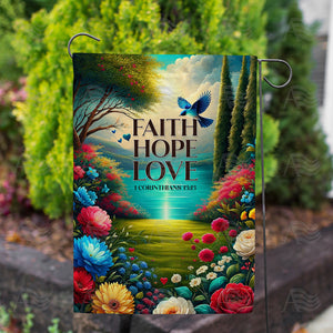 Garden of Faith Double Sided Garden Flag